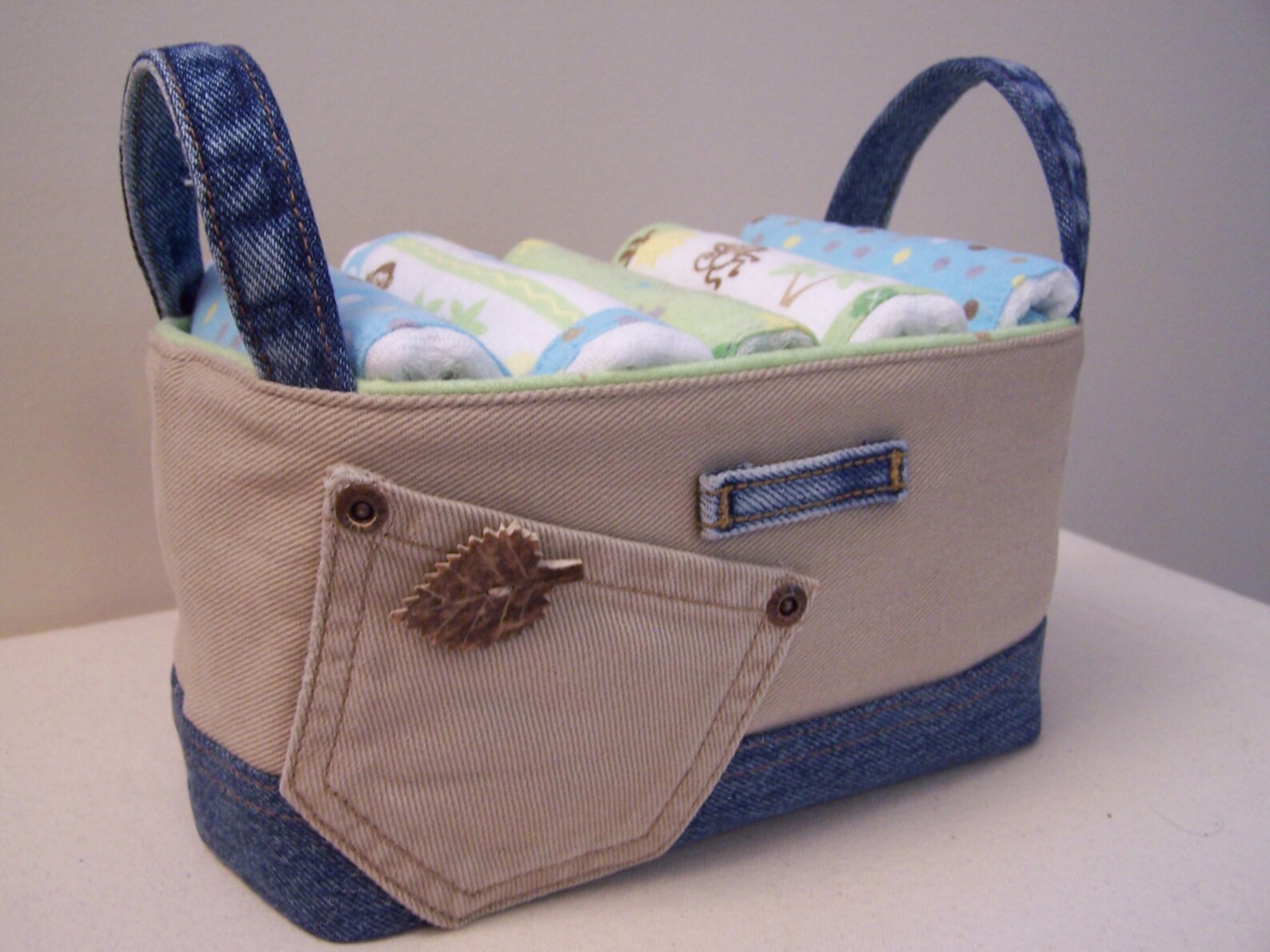 DIY Upcycled Denim Basket Digital PDF Download Sewing Pattern Etsy