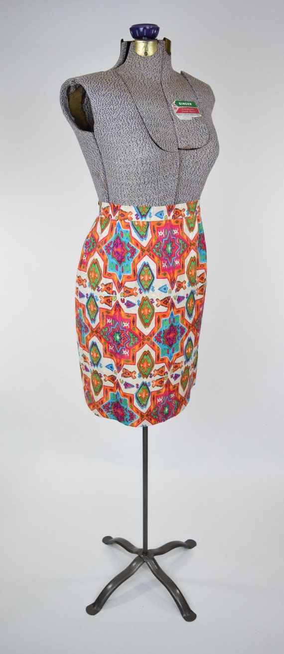 80s Emanuel Ungaro 'Parallele' Skirt in Vivid Mul… - image 4