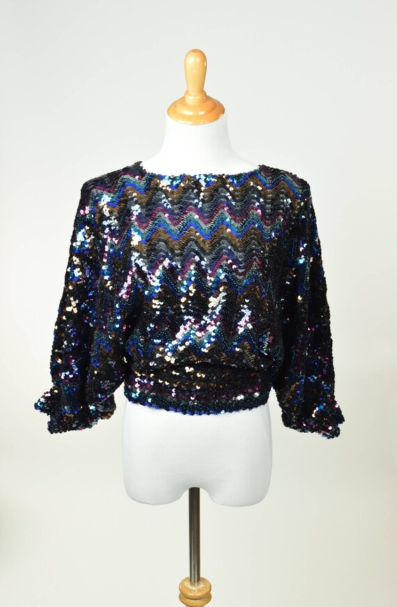70s sequin top