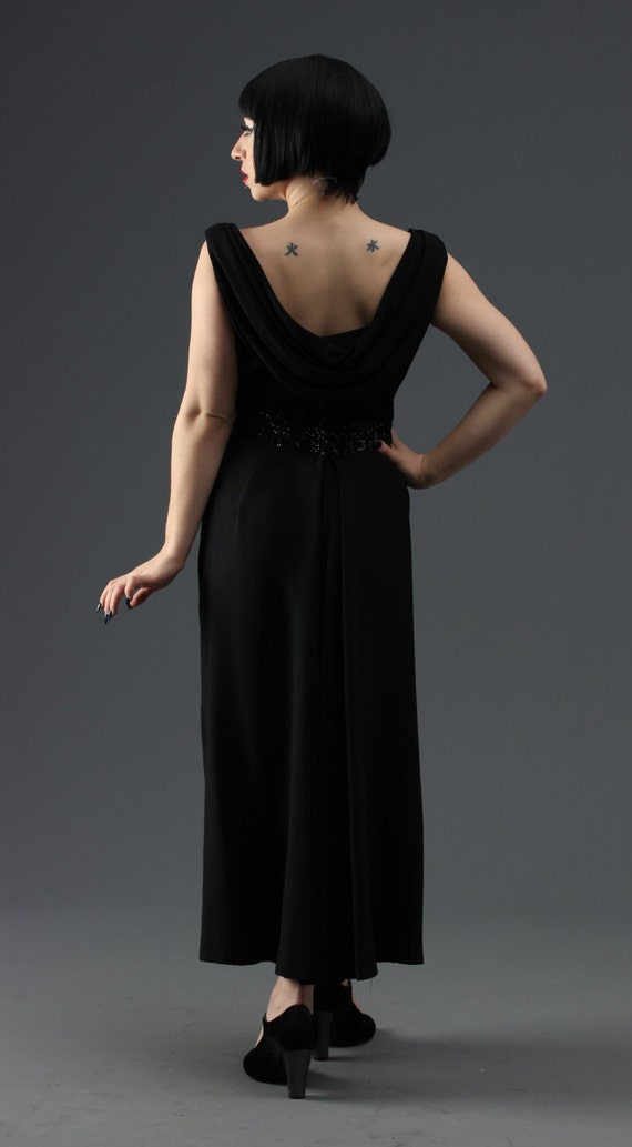 60s Emma Domb Black Cocktail Dress // Exquisite P… - image 4