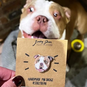 Custom pet/animal pin badge
