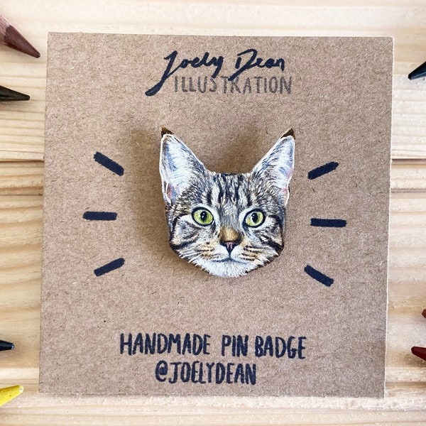 Custom pet/animal pin badge