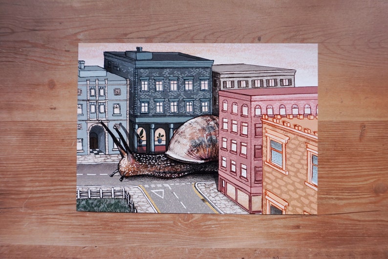 City Snail Print A5/A4 image 3