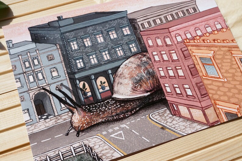 City Snail Print A5/A4 image 5