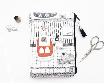 Vegan Faux Leather Wallet: Patterned Slim Coin Purse