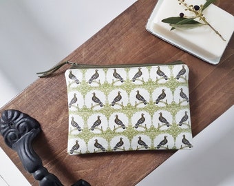 Patterned Vegan Faux Leather Wallet: Minimalist Coin Purse