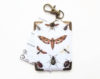 Etiqueta de equipaje de polillas e insectos: Etiqueta de viaje de zoología