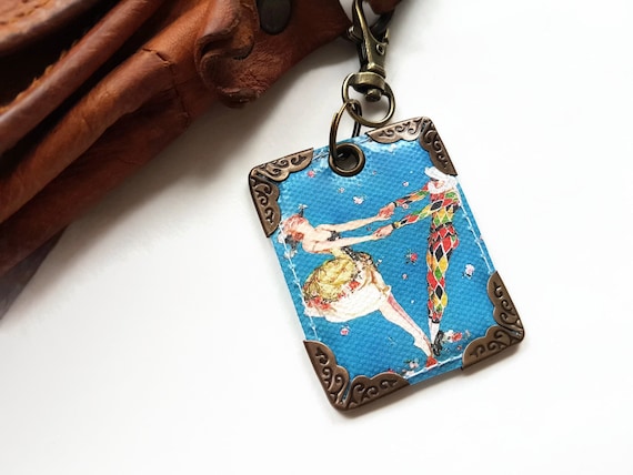 Regali per l'ospite, portachiavi personalizzato Arlecchino, ciondolo per  borsa, ciondolo per borsa, etichetta per borsa, accessorio per borsa,