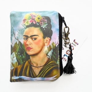 handgemacht, Künstler, Mutter, Geschenke unter 10, Strumpffüller, wasserdichte Visitenkarte / Kreditkarte Brieftasche / Geldbörse / Tampontasche / Frida Khalo