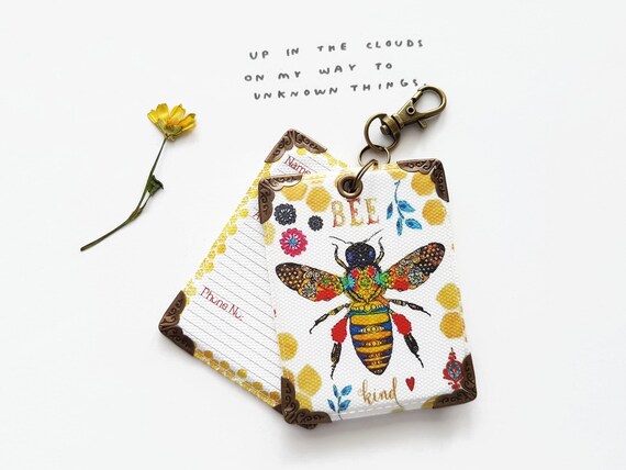 bee luggage tag