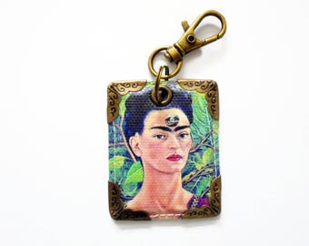 Gastgeschenke, individuelle Geschenke unter 5, Strumpffüller, Schlüsselanhänger, Geldbörsenanhänger, Taschenanhänger, Schlüsselanhänger, Frida Khalo.