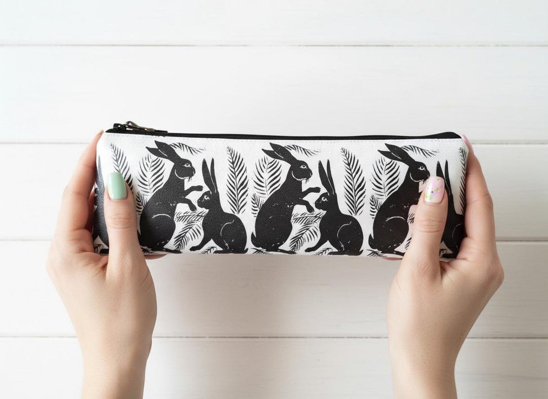 Peter Rabbit Pencil Case Hare Rabbit Pencil Case: Vegan Leather Eco Pouch - Etsy