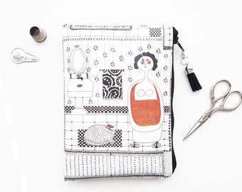Patterned Vegan Leather Wallet: Minimalist Coin Purse