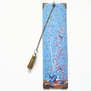 Gifts for book lovers, Luxury water resistant Bookmark, page marker, blue chinoiserie, literary gift, book lover gift, Numerals.