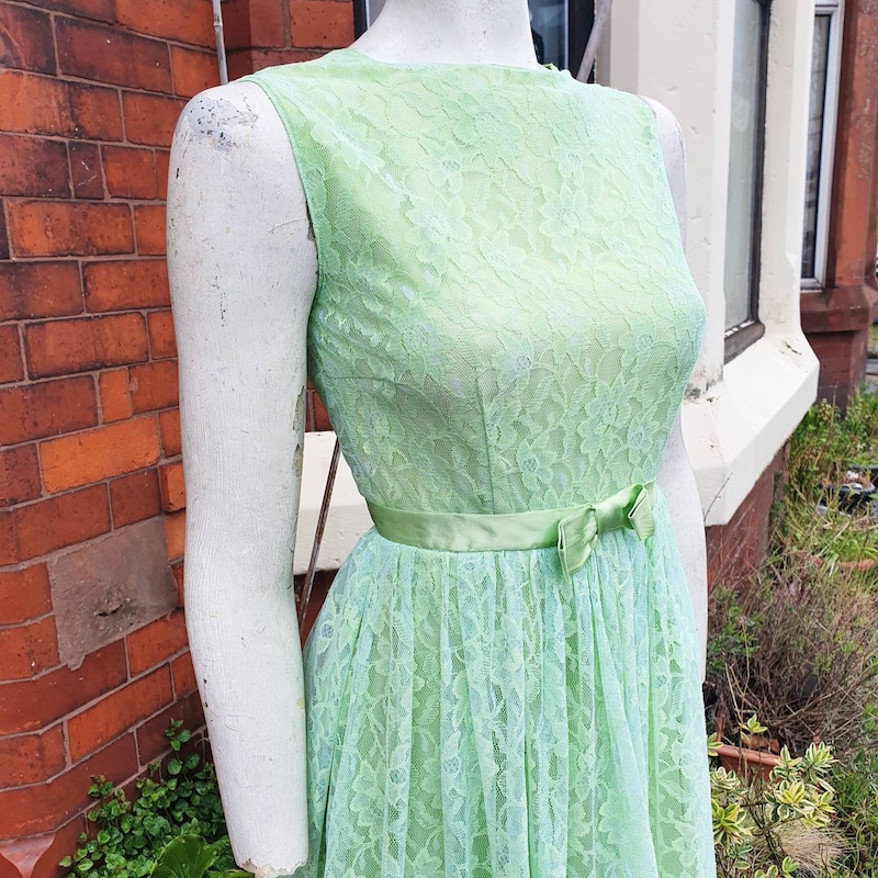 Green Lace Dress Etsy — free download