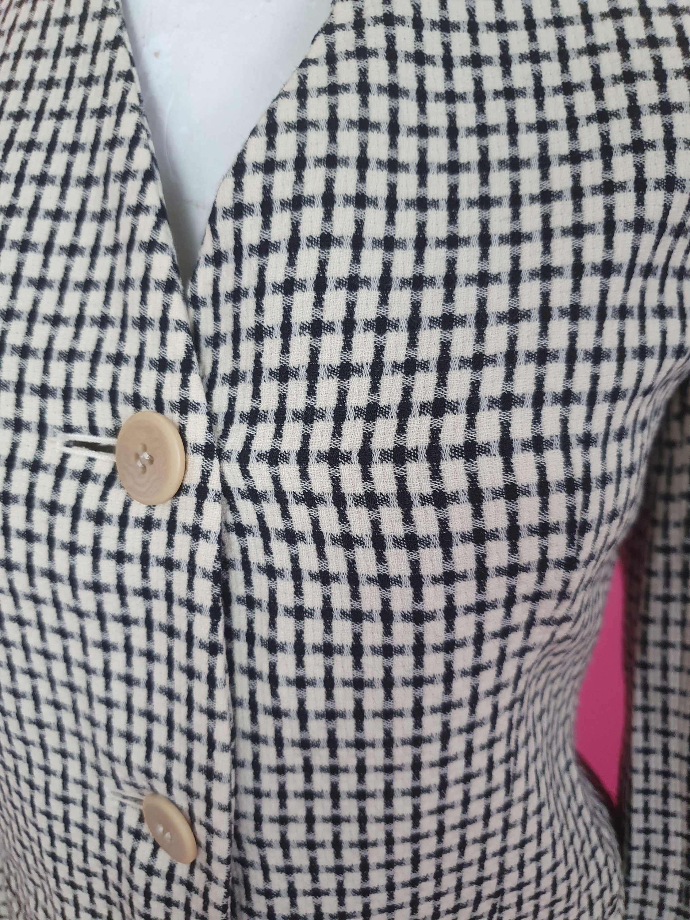 Sale Stylish 1980s/90s Burberry's Designer Monochrome Checked