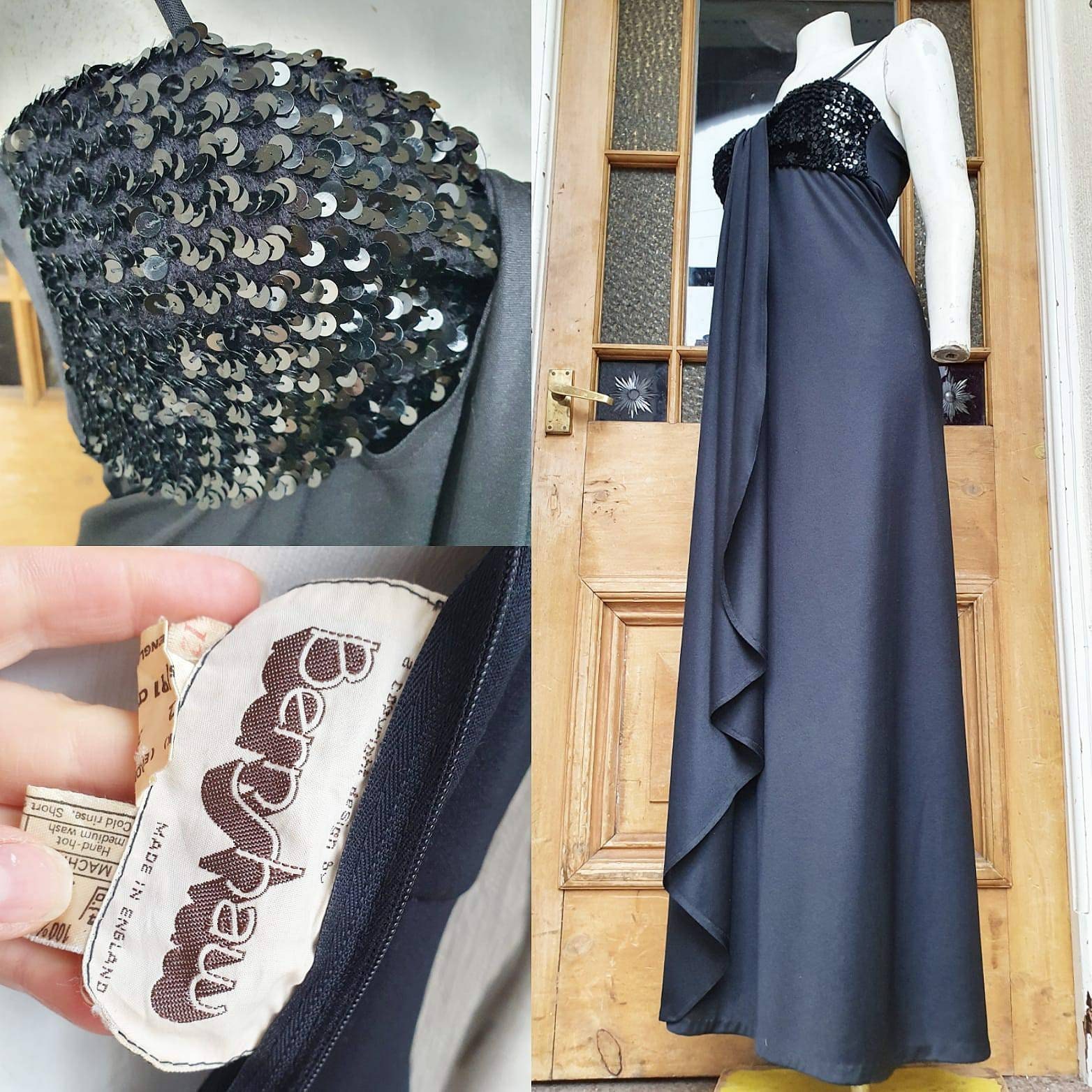 Bernshaw Vintage Blackロングマント Bernshaw Dress - Etsy