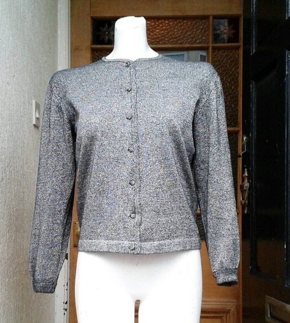 Silver lurex hotsell cardigan