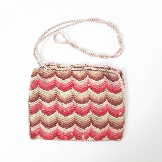 Stunning 1900s 1920s or earlier antique woven bag… - image 1