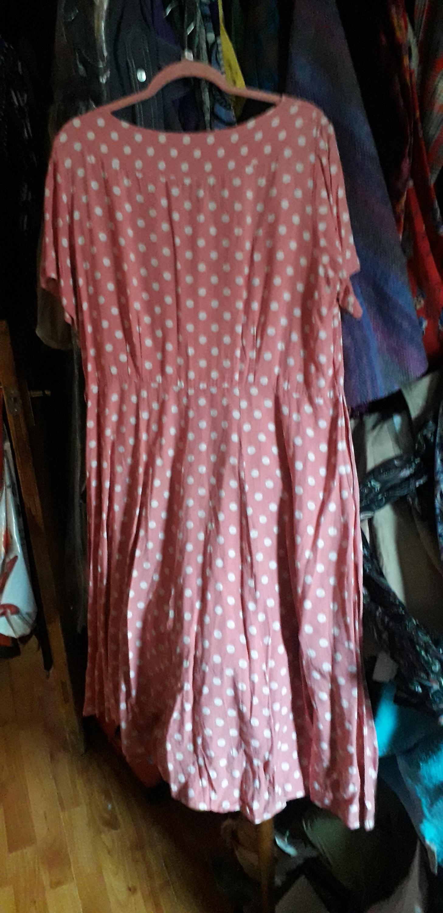 forever 21 pink polka dot dress Forever New Strapless Polka Dot Midi Dress - Pink