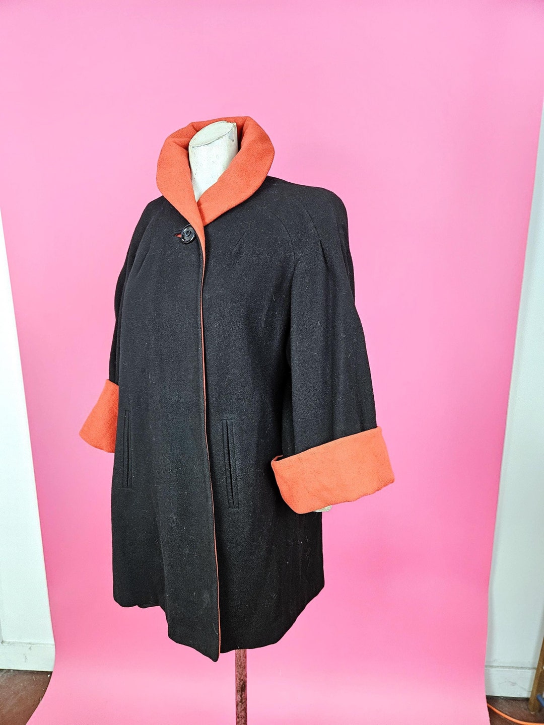 ジャケット・アウター 50s vintage soutien collar coat ànuke】Twill Soutiencollar Coat | selectshop ku