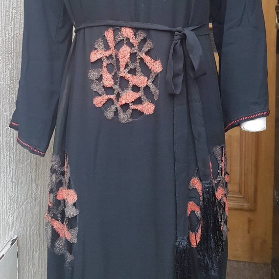 Sale stunning late 1920s 1930s black crepe dress … - image 2