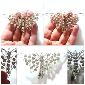 Originele jaren &#39;30/&#39;40 art-deco vroege plastic doorzichtige vlinderbroche!