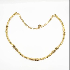 Fab 1980s goldtone metal rope necklace perfect gift bling 1970s 70s 80s
