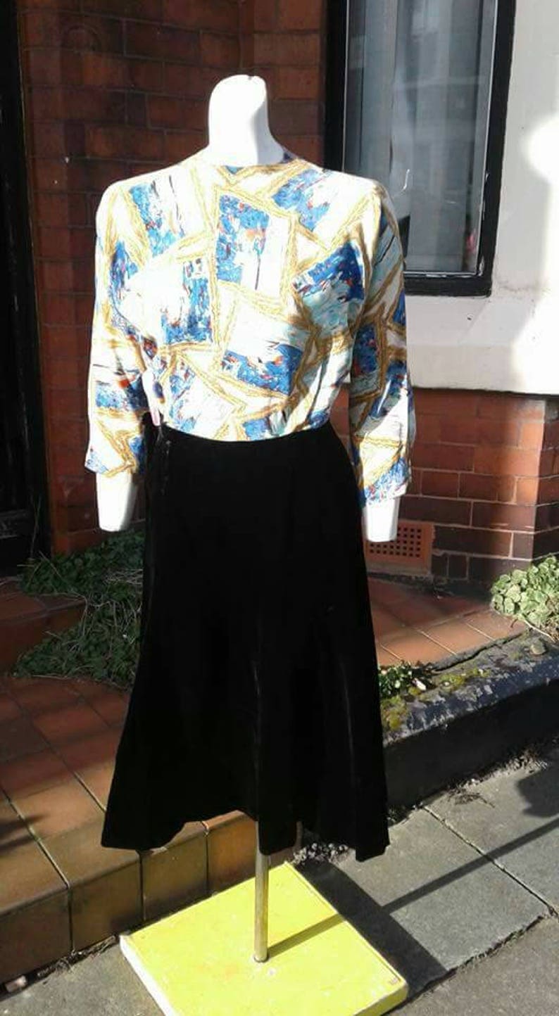 Beautiful black velvet 1930s 40s skirt great practical separates getting harder to find