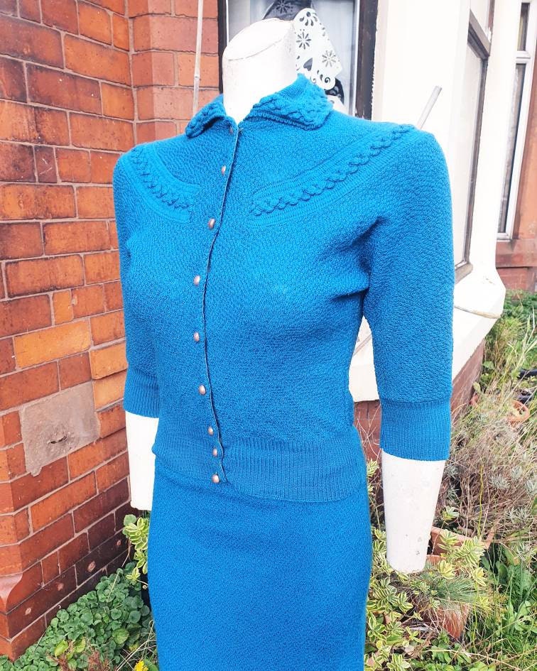 Wool Knit Dress 40s - Etsy Canada