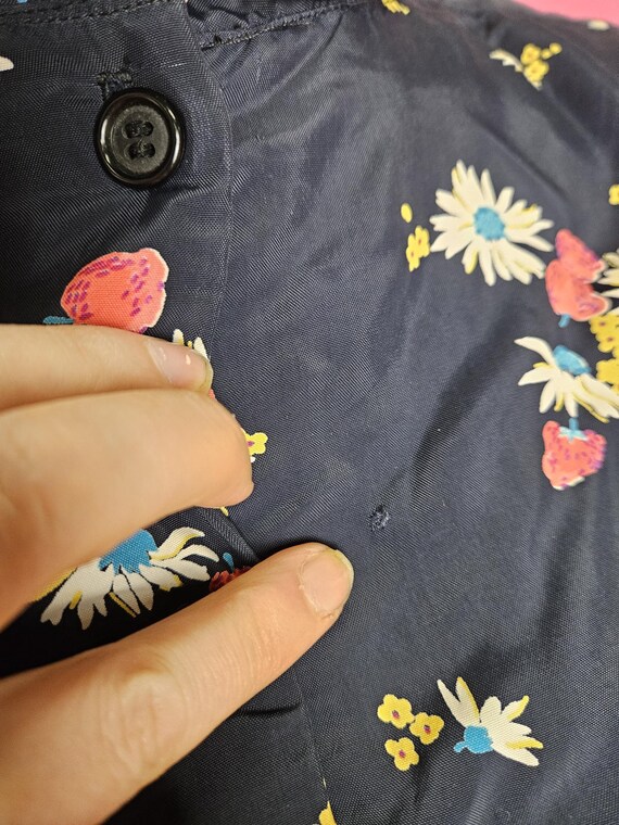 Rare 1940s volup novelty print blouse strawberrie… - image 10