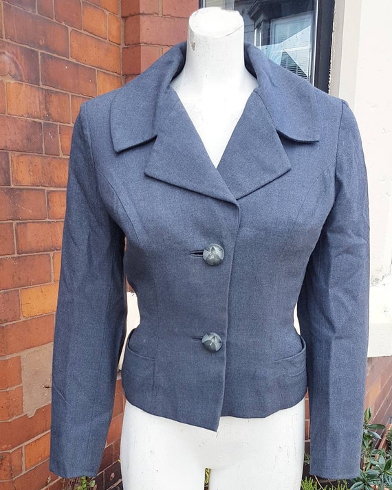 Sale Super Stylish 1950s Grey Tailored Jacket Lined and With - Etsy UK