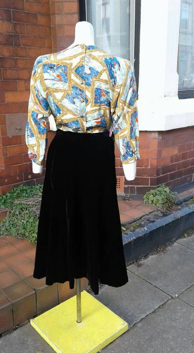 Beautiful black velvet 1930s 40s skirt great practical separates getting harder to find