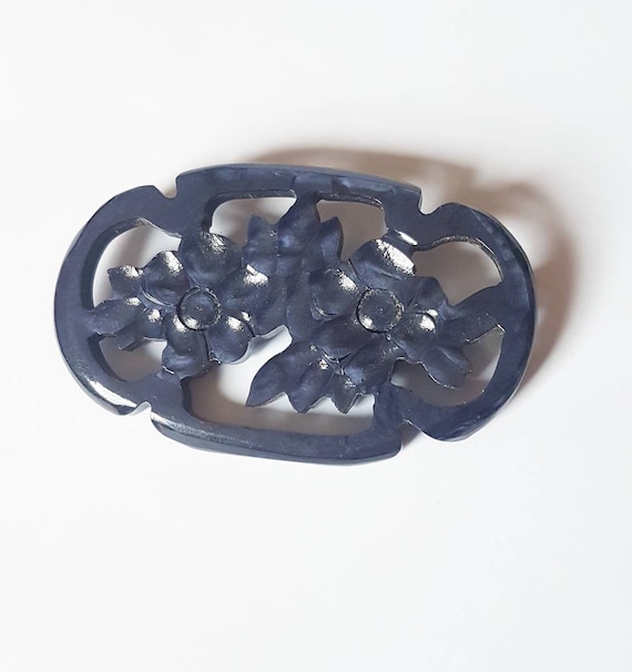 Gorgeous 1930s 40s early plastic navy brooch