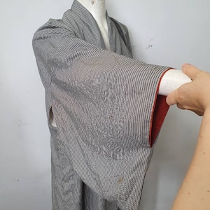 Fantastische vintage jaren 70 80? Zwart wit gestreepte kimono