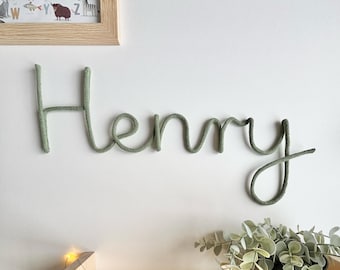 Personalized name sign for baby nursery or kids room door newborn wall art