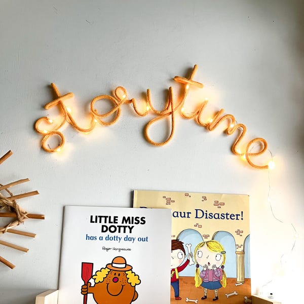 Whimsical Story Time Wall Sign - Handcrafted Nursery Decor for reading corner , kids library