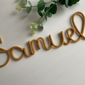 Cuerda tejida con alambre, palabras, nombres, letreros con nombre, decoración infantil, regalo para baby shower
