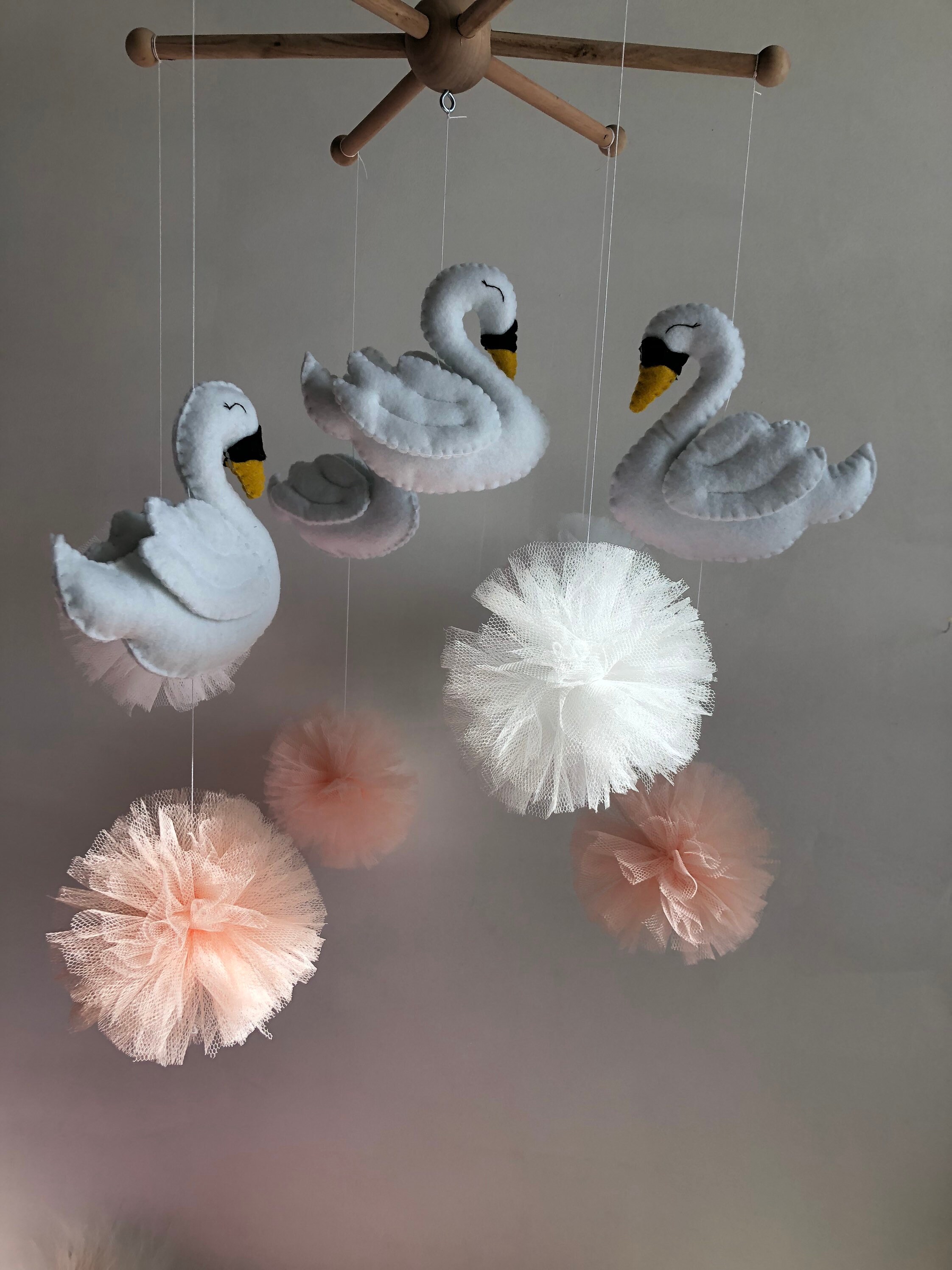 Bébé Crèche Mobile Pom Poms de Douche Bébé Décor Bébé