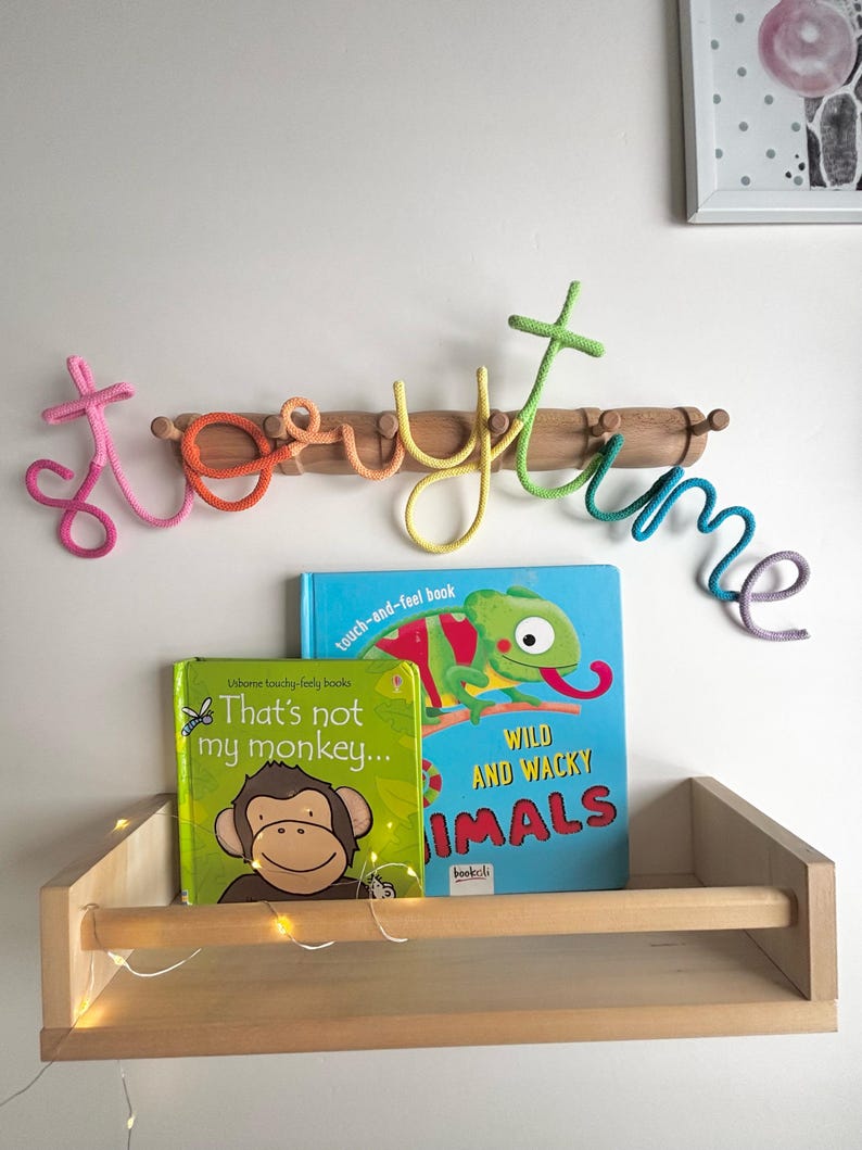 Bright Storytime Wall Sign Reading Corner Art Colorful Book Nook Decor ...