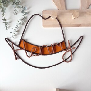 personalized cowboy hat name sign for kids bedroom or baby nursery
