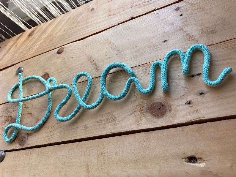 Knitted Wire Words / Names / Quotes Knitted Name Sign Knitted Etsy UK