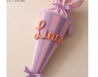 Personalisierter Schultüten Name | Namensschriftzug für Schultüte | Einschulung Deko | Schulanfang Geschenk