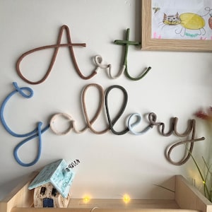 Custom  pastel Art Gallery sign for craft room, workshop, creative spaces , classes or kids playroom  - Personalized Wall Art