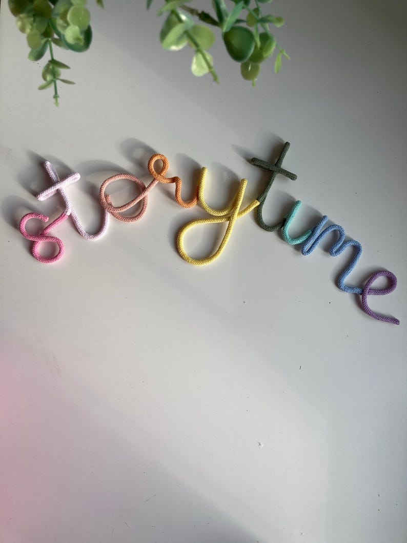 Curved Pastel Storytime Wall Sign for Nursery , Kids Room Reading ...