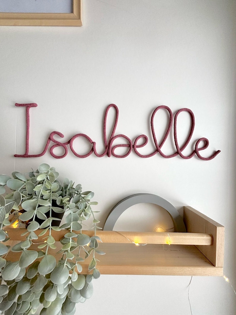 Personalisiertes Namensschild Tür Kinderzimmer – Babyzimmer Wanddeko für Neugeborene Bild 2