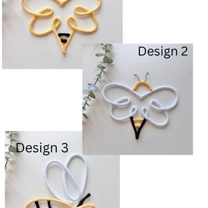 Cute bee wall decor in three styles for nursery or kids room