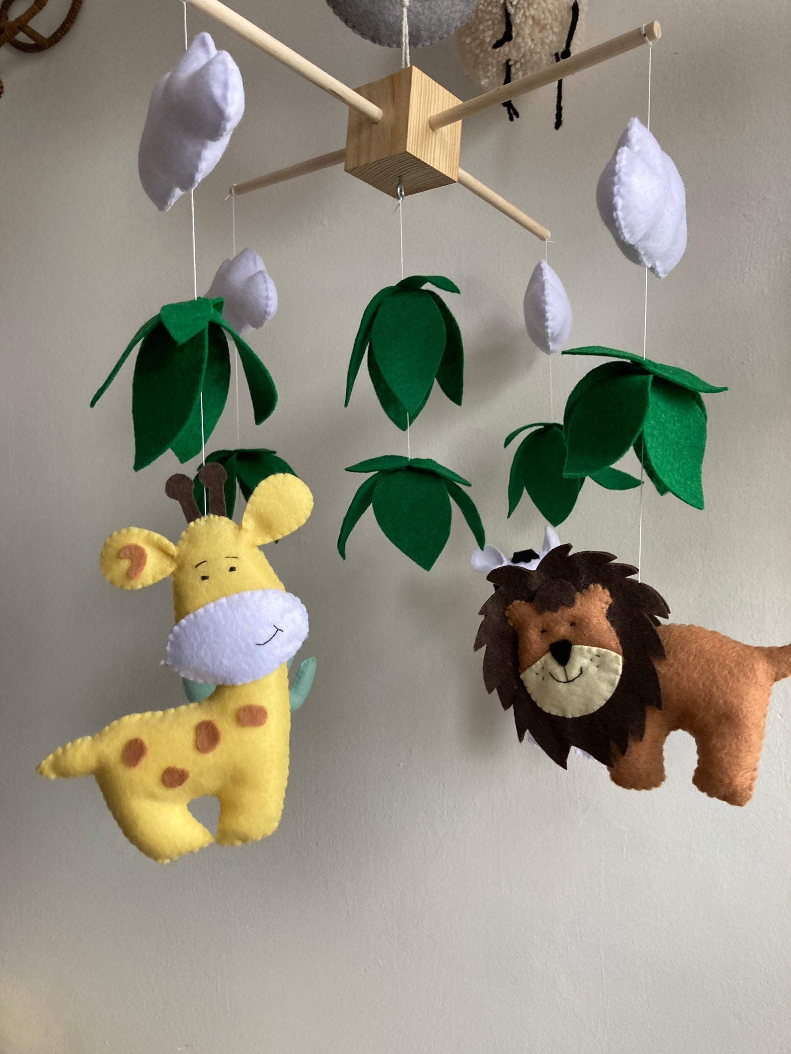 Baby animal zoo animals mobile crib cot decor nursery | Etsy