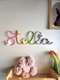 Custom kids name sign with daisy flowers wall hanging for nurseries & girly Bedrooms! product logo