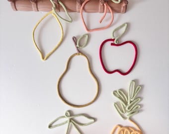 Fruit wall decor for nursery or kids Room wall hanging playroom whimsical decorations